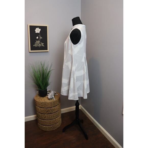 Keepsake Sun Up Grey Brushstroke Mini Dress Size Small Swing - Picture 3 of 5